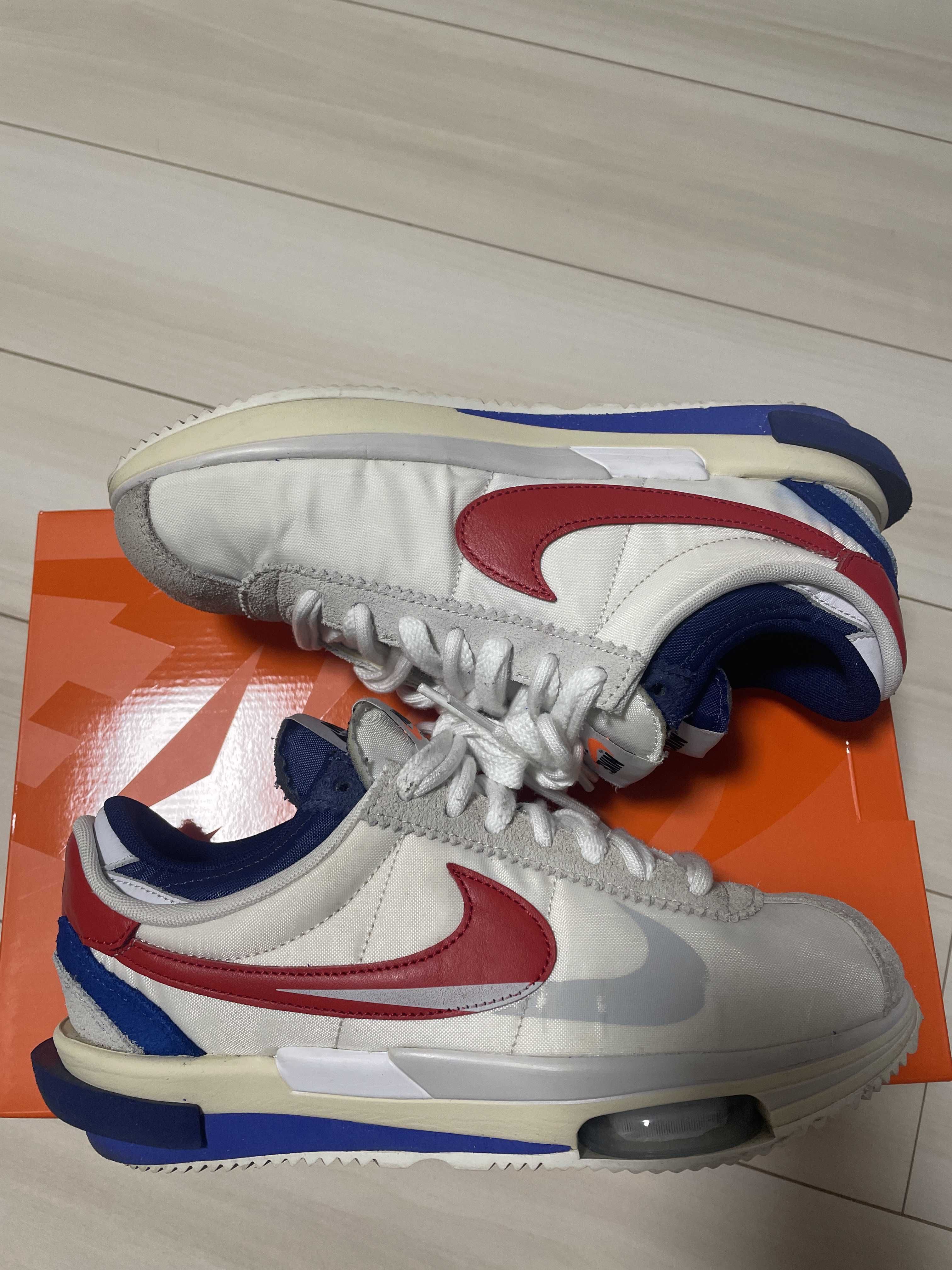 sacai × Nike Zoom Cortez "White and University Red"