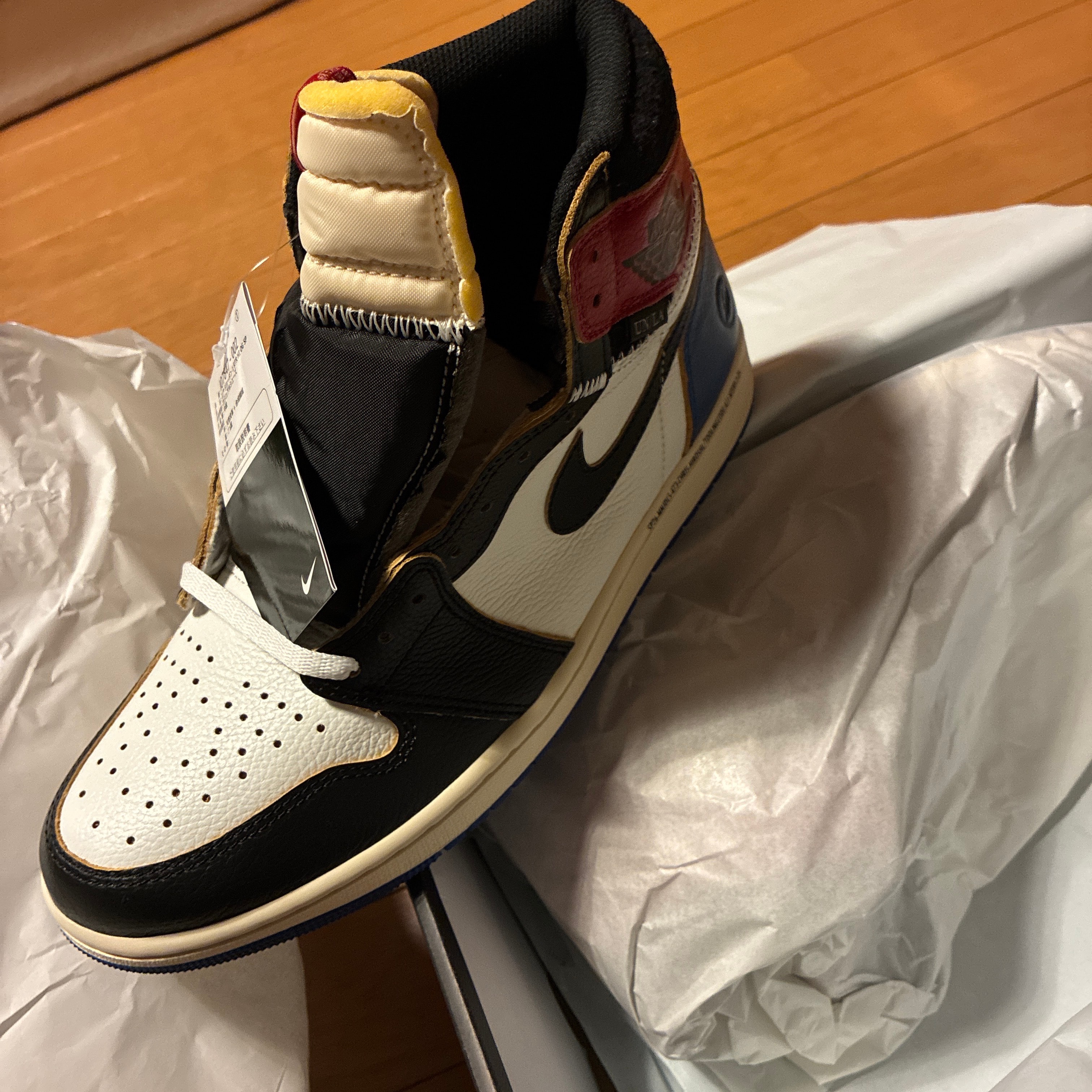 fragment design × UNION × Nike Air Jordan 1 High OG "Black/Varsity Red"
