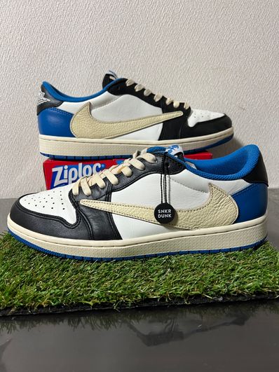 Travis Scott × fragment design × Nike Air Jordan 1 Low OG SP "Military Blue"