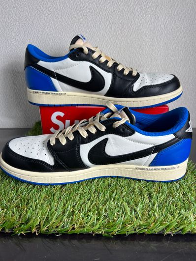 Travis Scott × fragment design × Nike Air Jordan 1 Low OG SP "Military Blue"