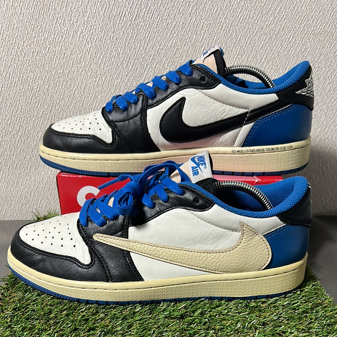 Travis Scott × fragment design × Nike Air Jordan 1 Low OG SP "Military Blue"