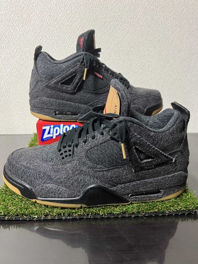 Nike × Levi's Air Jordan 4 "Black Denim" (Tag: LEVIS®)