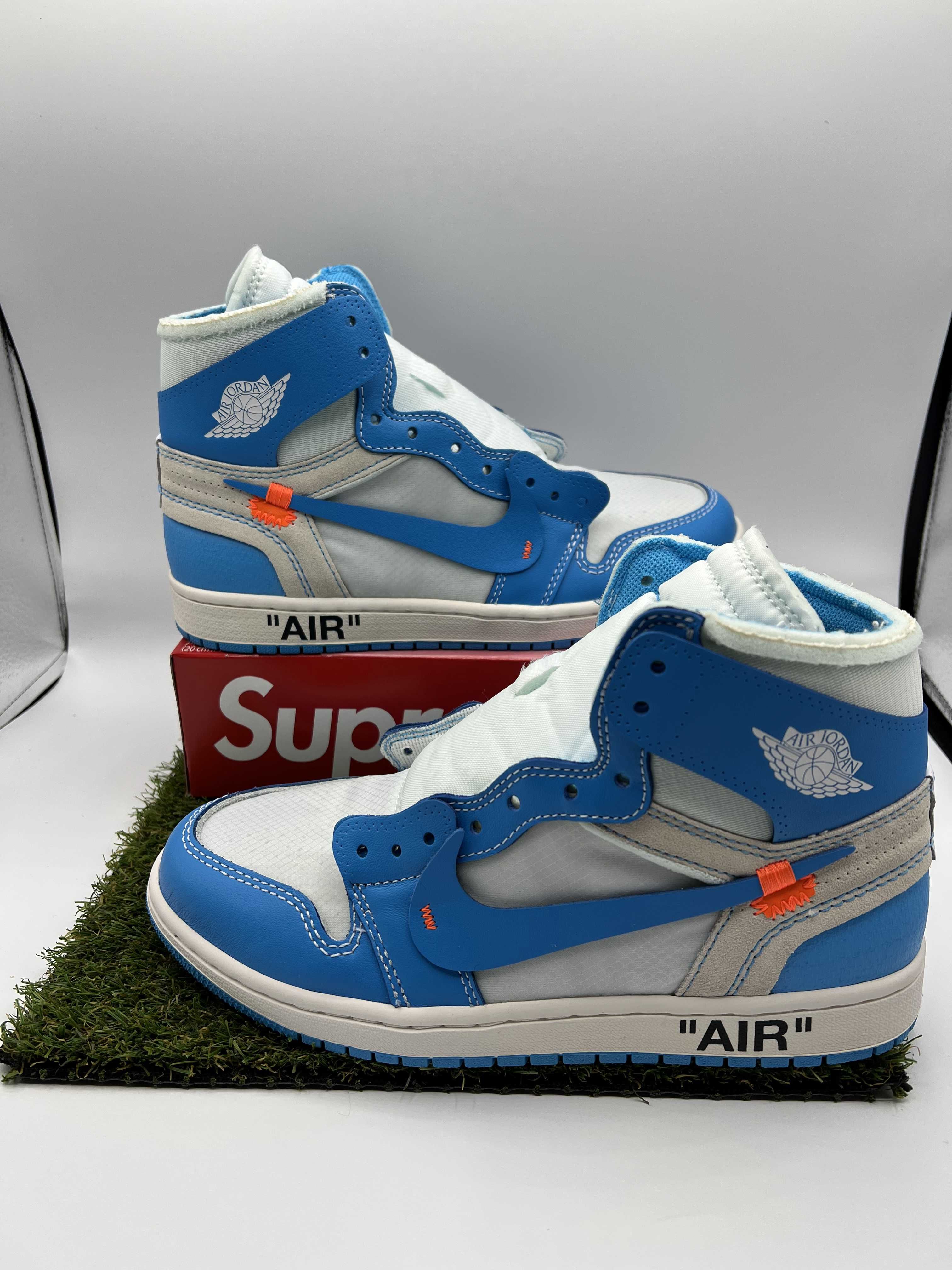 Off-White × Nike Air Jordan 1 High UNC "White/Dark Powder Blue"