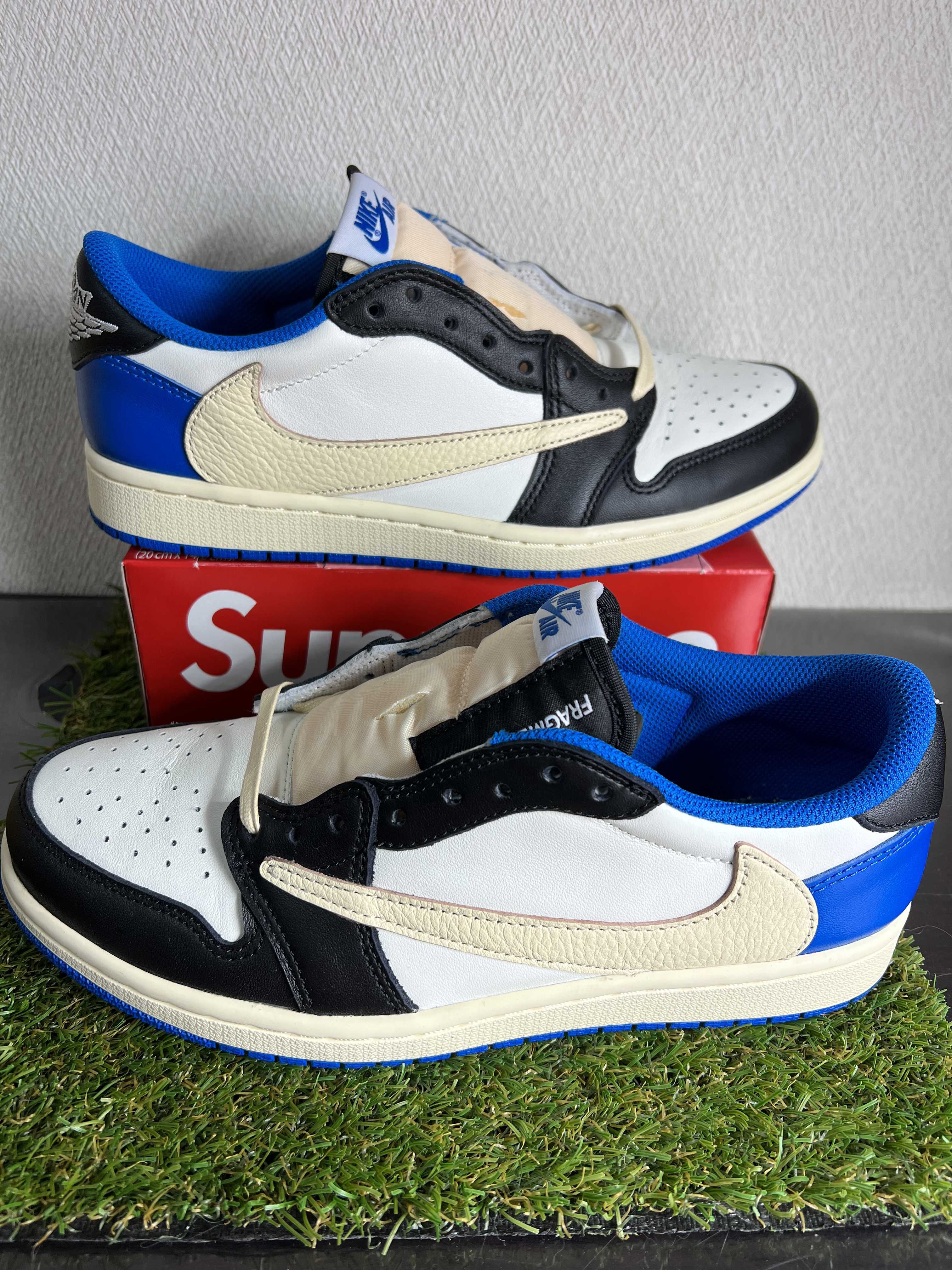 Travis Scott × fragment design × Nike Air Jordan 1 Low OG SP "Military Blue"