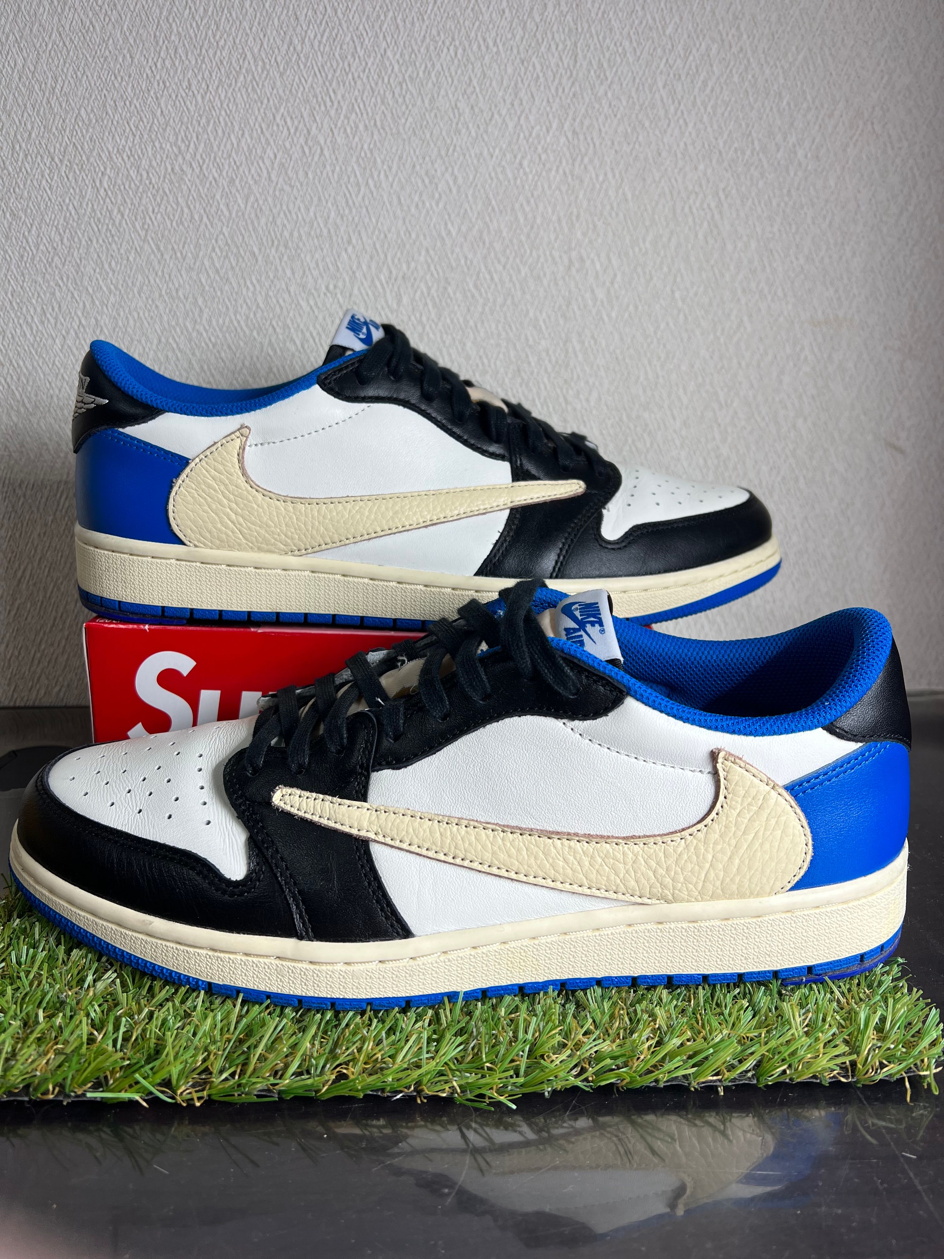 Travis Scott × fragment design × Nike Air Jordan 1 Low OG SP "Military Blue"