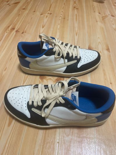 Travis Scott × fragment design × Nike Air Jordan 1 Low OG SP "Military Blue"