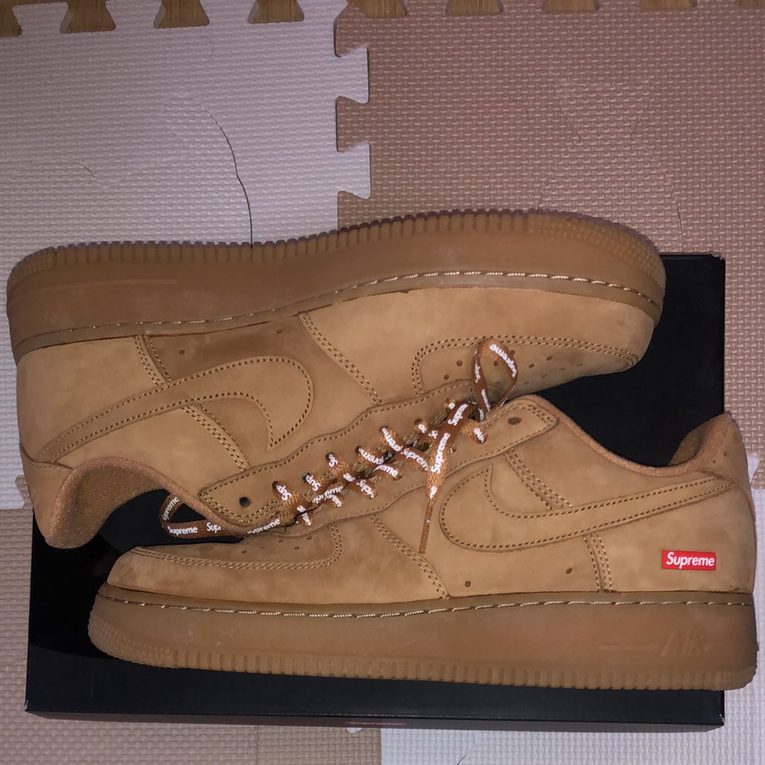 Supreme × Nike Air Force 1 Low "Flax/Wheat"