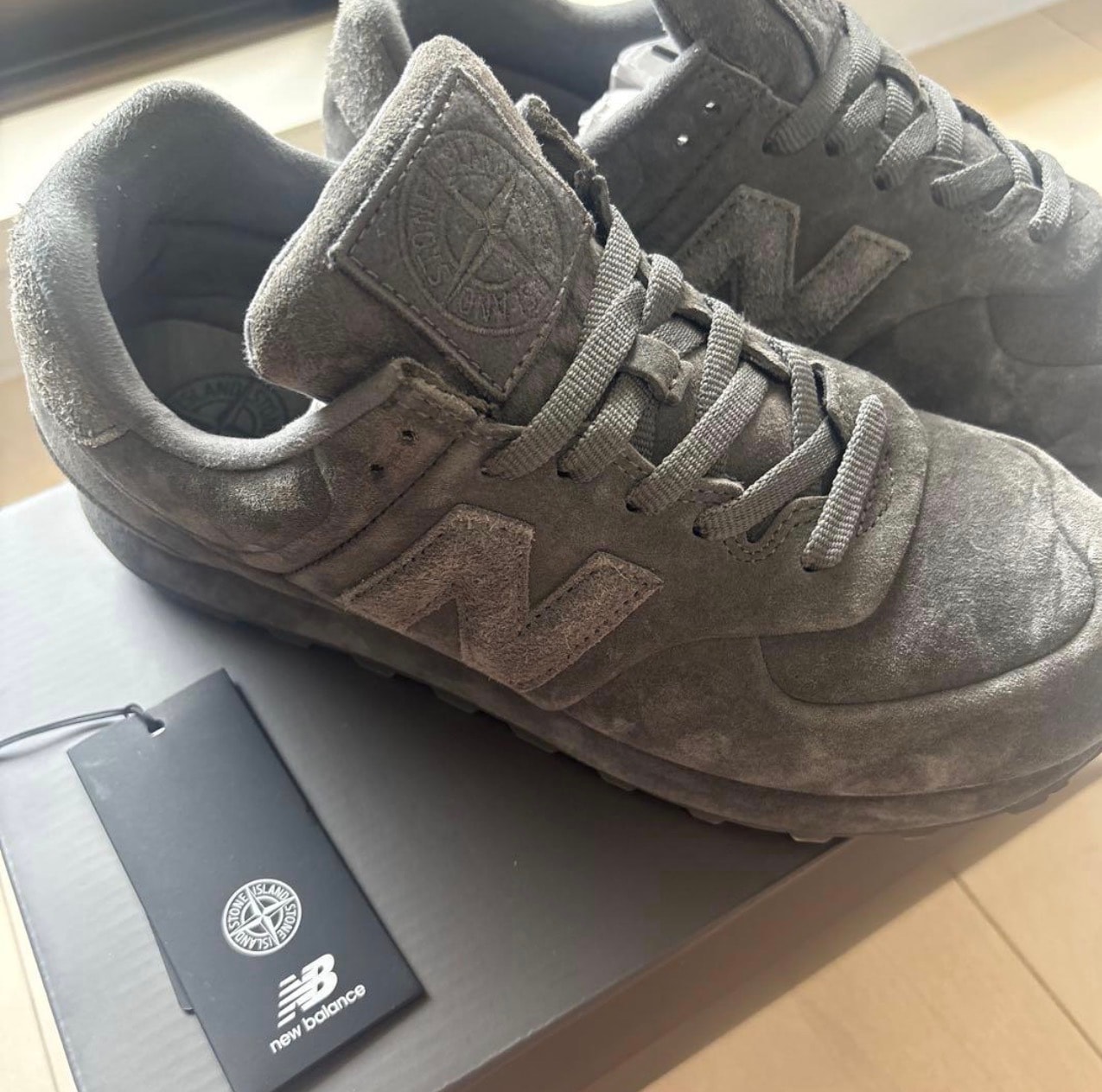 Stone Island × New Balance 574 Legacy Ghost "Dark Grey"