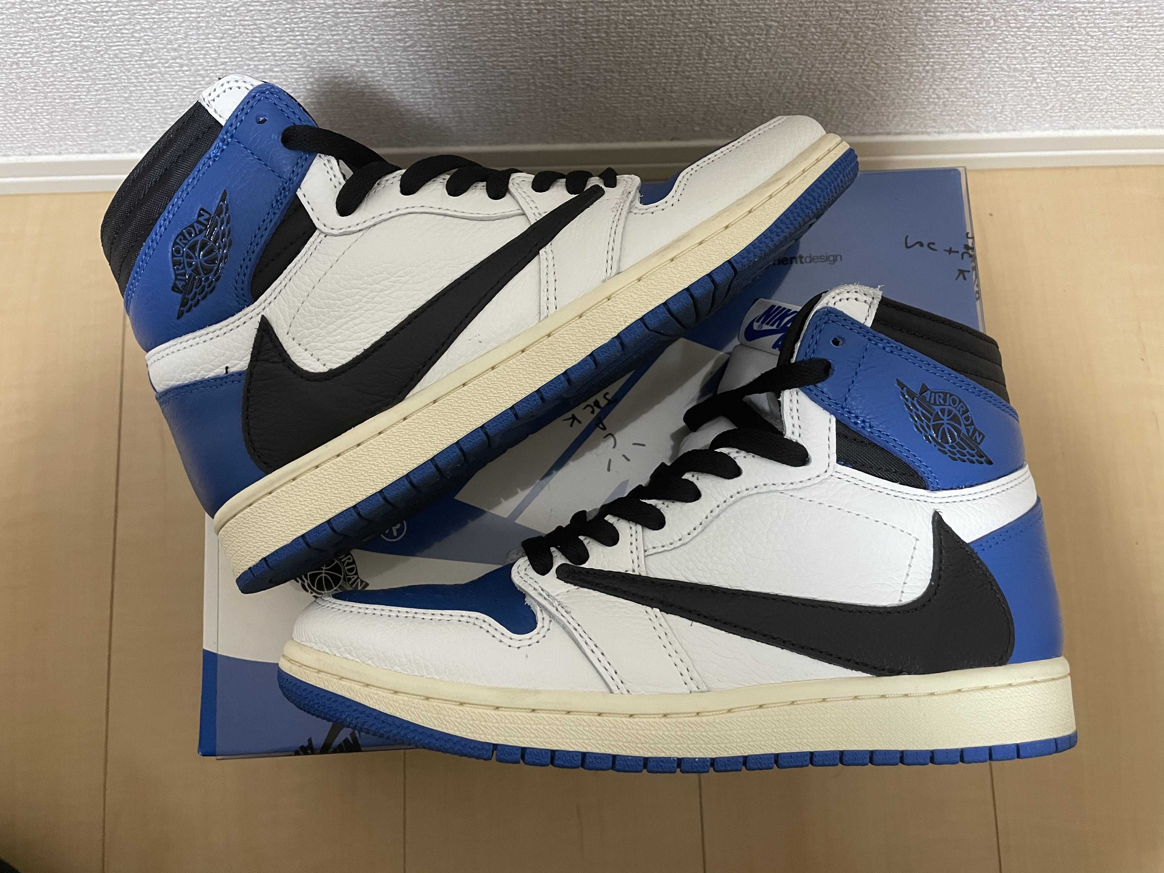 Travis Scott × fragment design × Nike Air Jordan 1 Retro High OG SP "Military Blue"