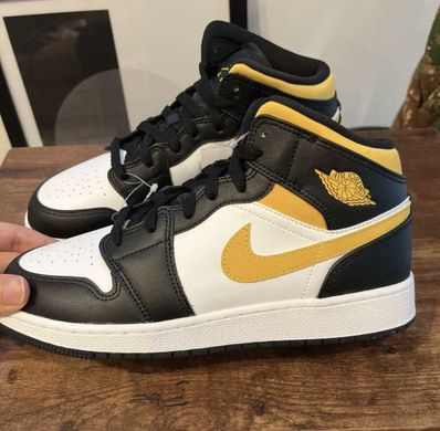 Nike Air Jordan 1 Mid "White/Pollen-Black"