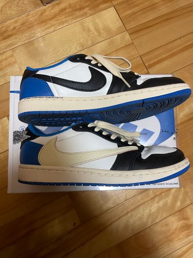 Travis Scott × fragment design × Nike Air Jordan 1 Low OG SP "Military Blue"