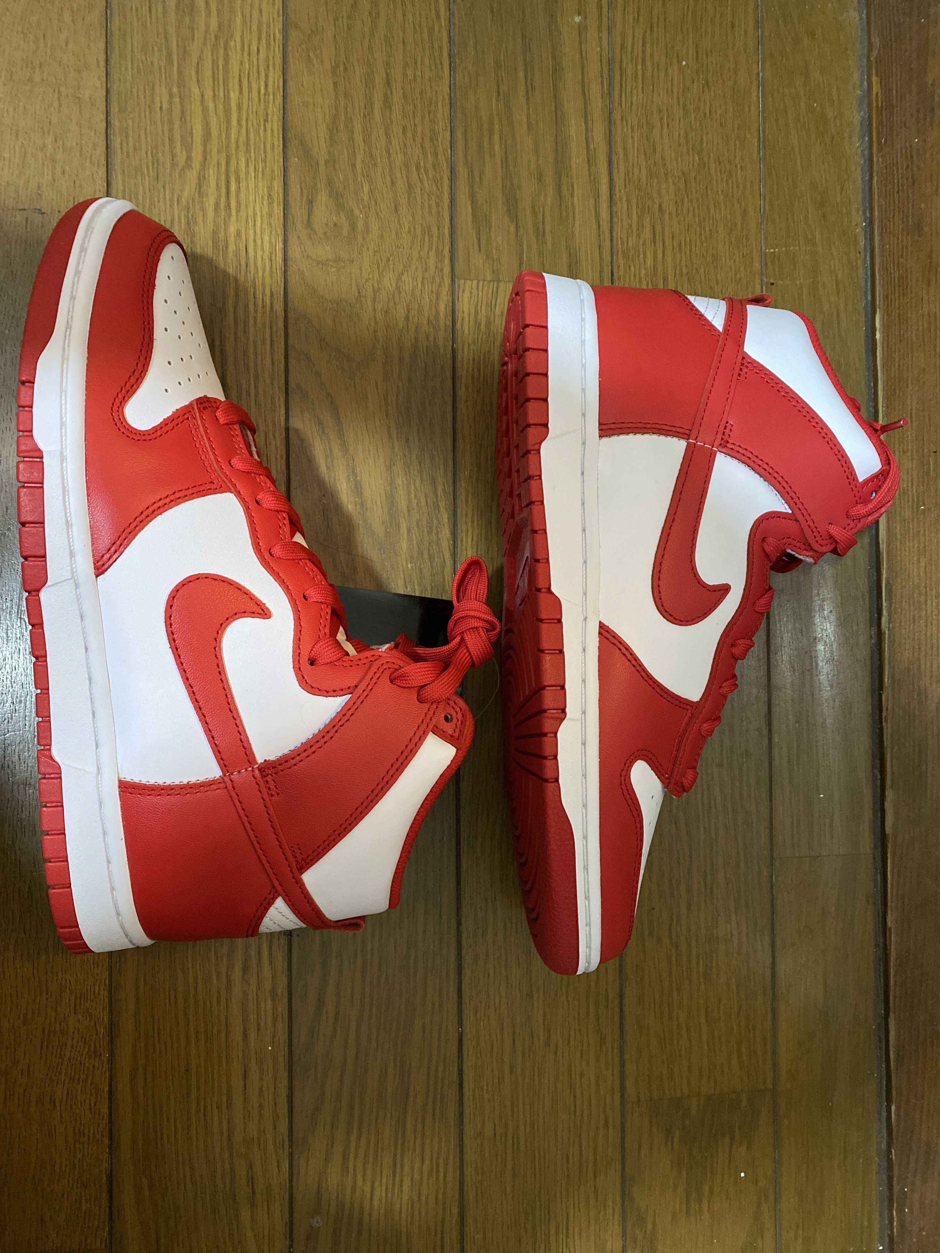Nike Dunk High "Championship White and Red"