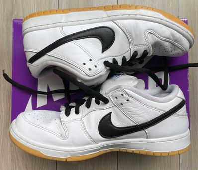 Nike SB Dunk Low Pro "White/Black-White-Gum Light Brown"