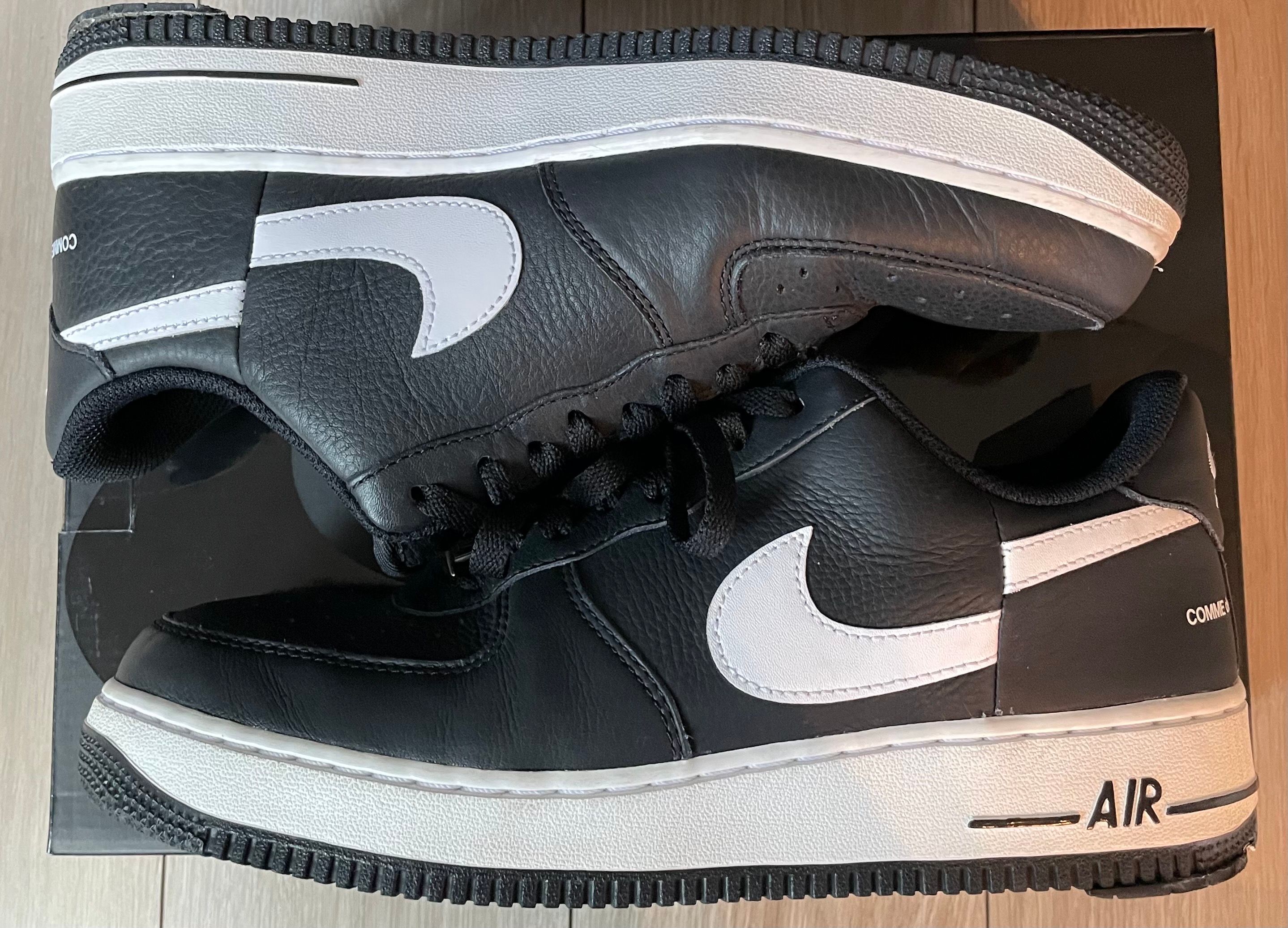 Supreme × COMME des GARCONS SHIRT × Nike Air Force 1 Low "Black/White" (2018)