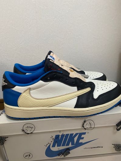 Travis Scott × fragment design × Nike Air Jordan 1 Low OG SP "Military Blue"