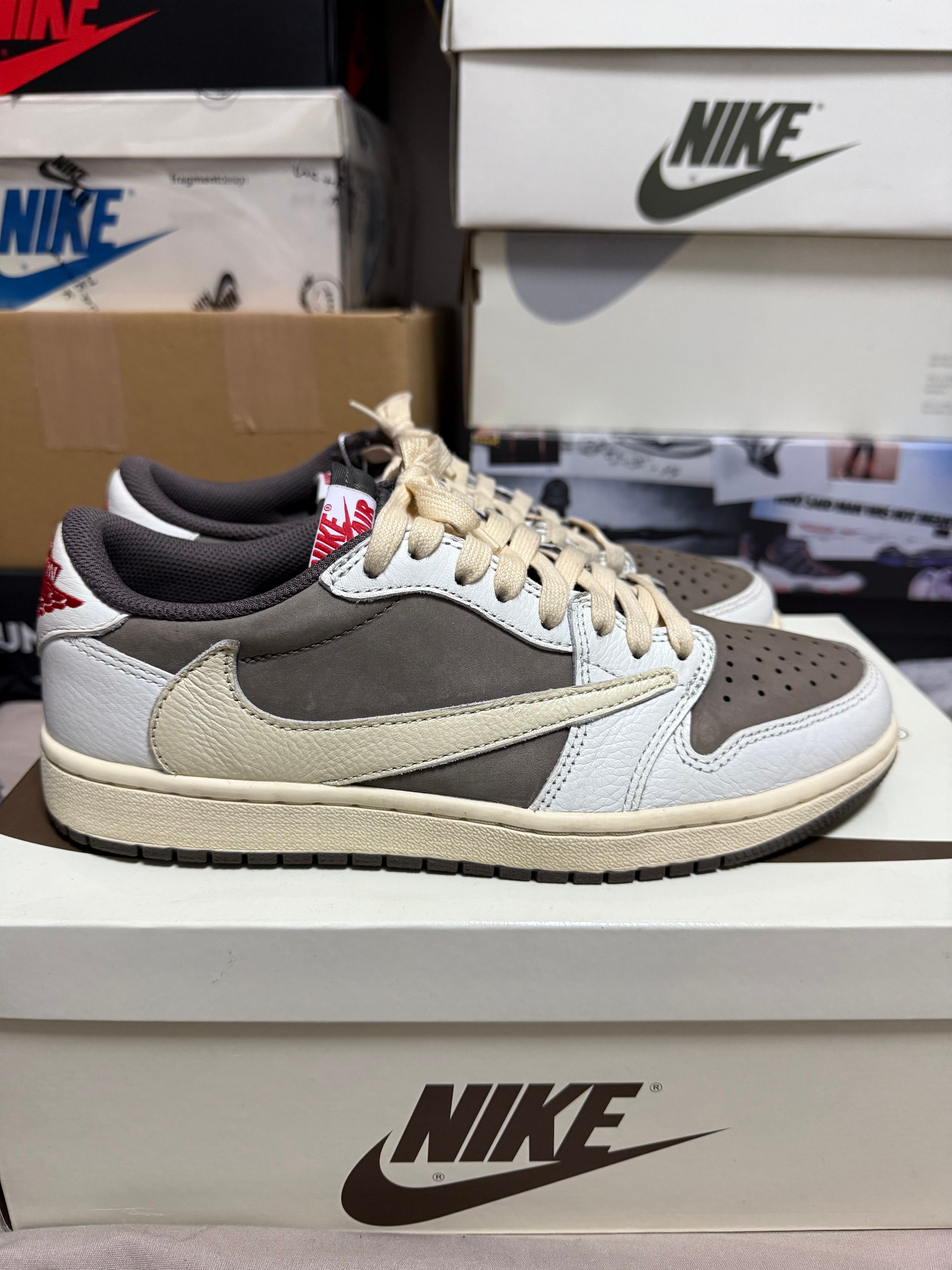 Travis Scott × Nike Air Jordan 1 Low OG SP "Reverse Mocha/Sail and Ridgerock"