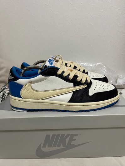 Travis Scott × fragment design × Nike Air Jordan 1 Low OG SP "Military Blue"
