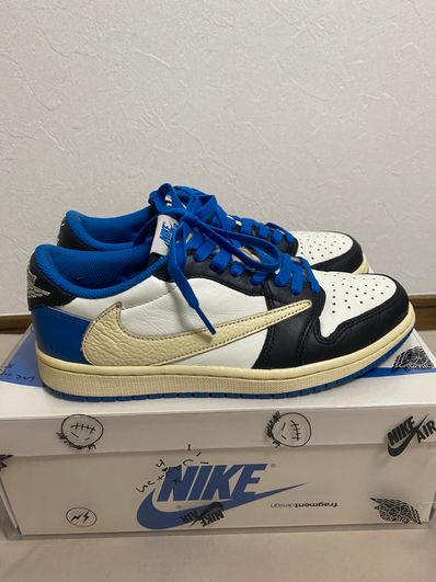 Travis Scott × fragment design × Nike Air Jordan 1 Low OG SP "Military Blue"