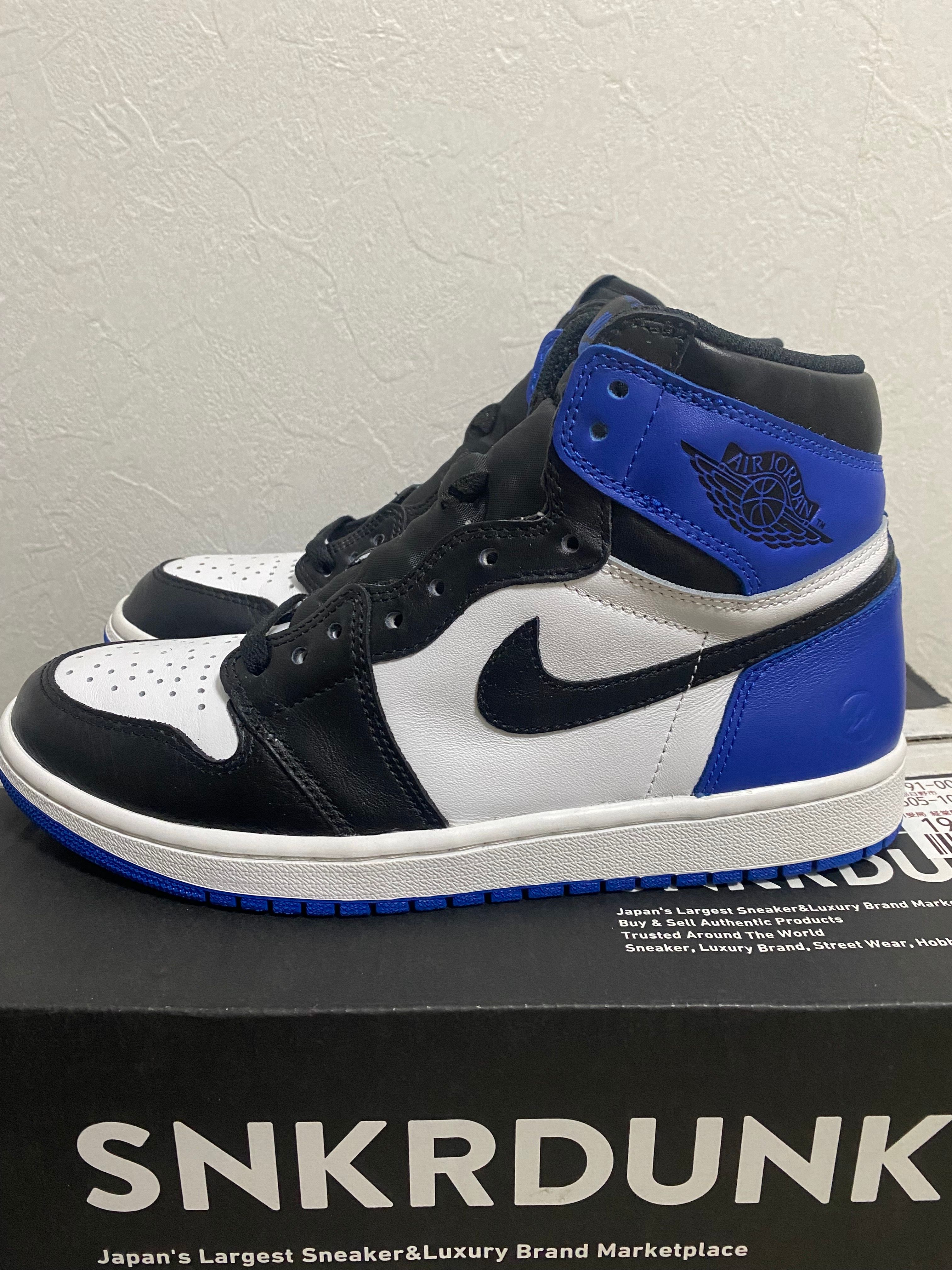 fragment design × Nike Air Jordan 1 Retro High OG "Black/Sport Royal/White"