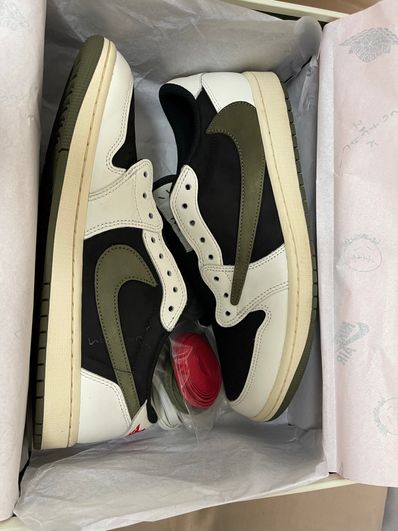 Travis Scott × Nike Women's Air Jordan 1 Low OG "Medium Olive"
