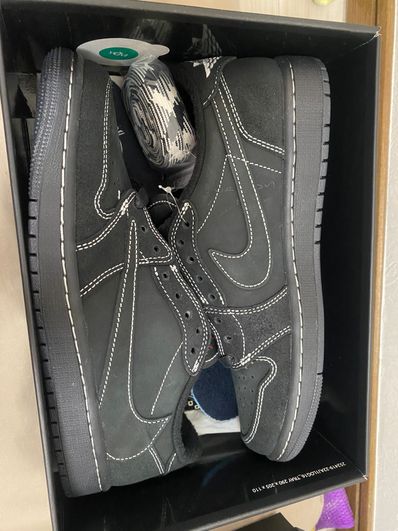 Travis Scott × Nike Air Jordan 1 Low OG SP "Black Phantom"