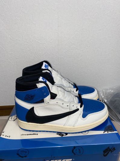Travis Scott × fragment design × Nike Air Jordan 1 Retro High OG SP "Military Blue"