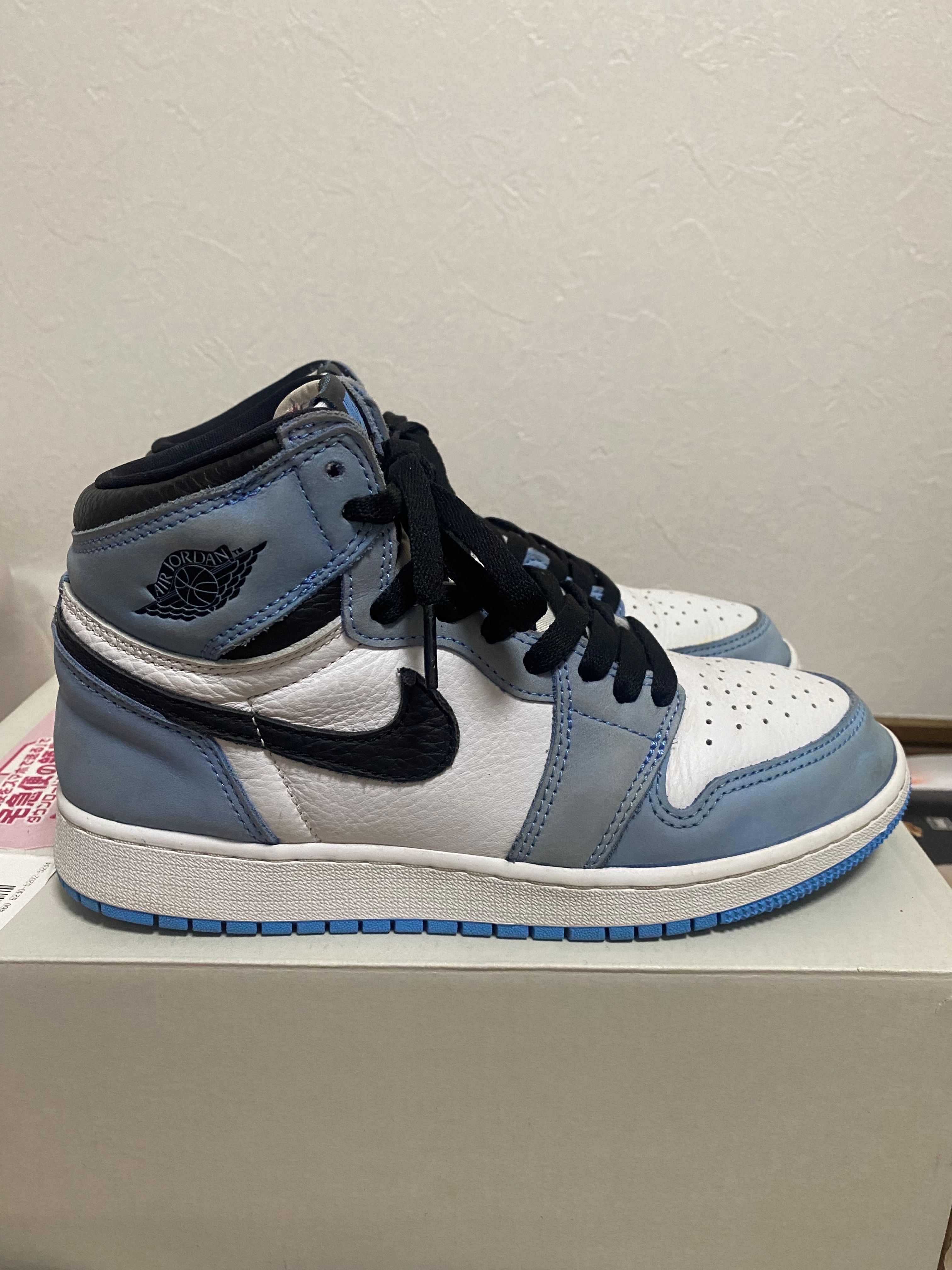 Nike GS Air Jordan 1 High "White/University Blue/Black"