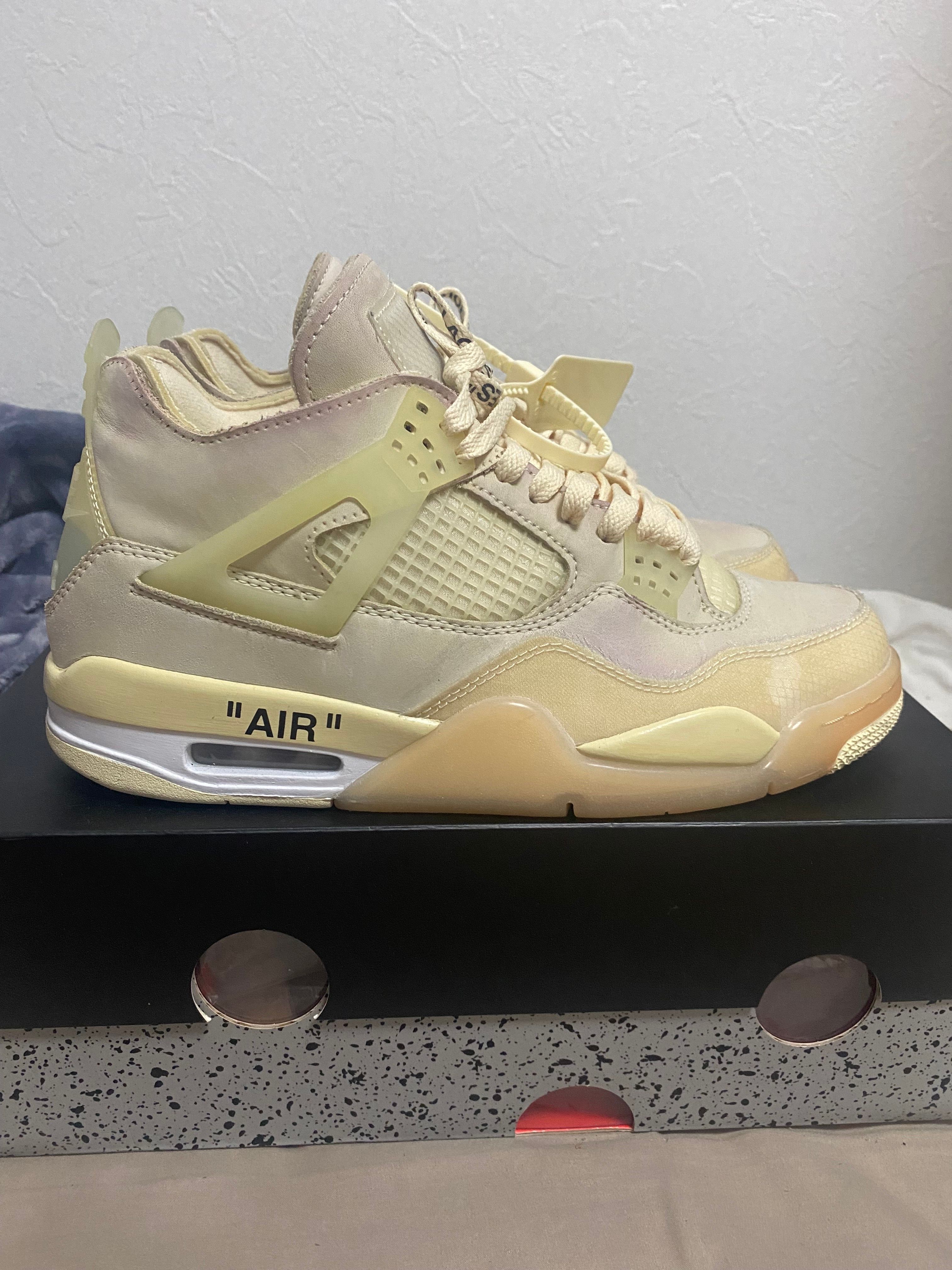 Off-White × Nike Women's Air Jordan 4 SP "Sail"