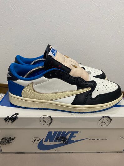 Travis Scott × fragment design × Nike Air Jordan 1 Low OG SP "Military Blue"