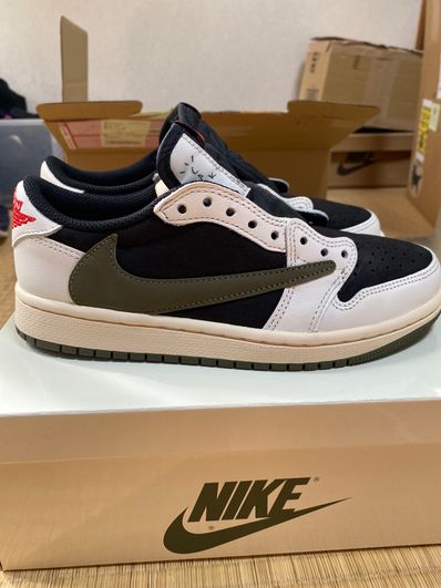 Travis Scott × Nike Women's Air Jordan 1 Low OG "Medium Olive"