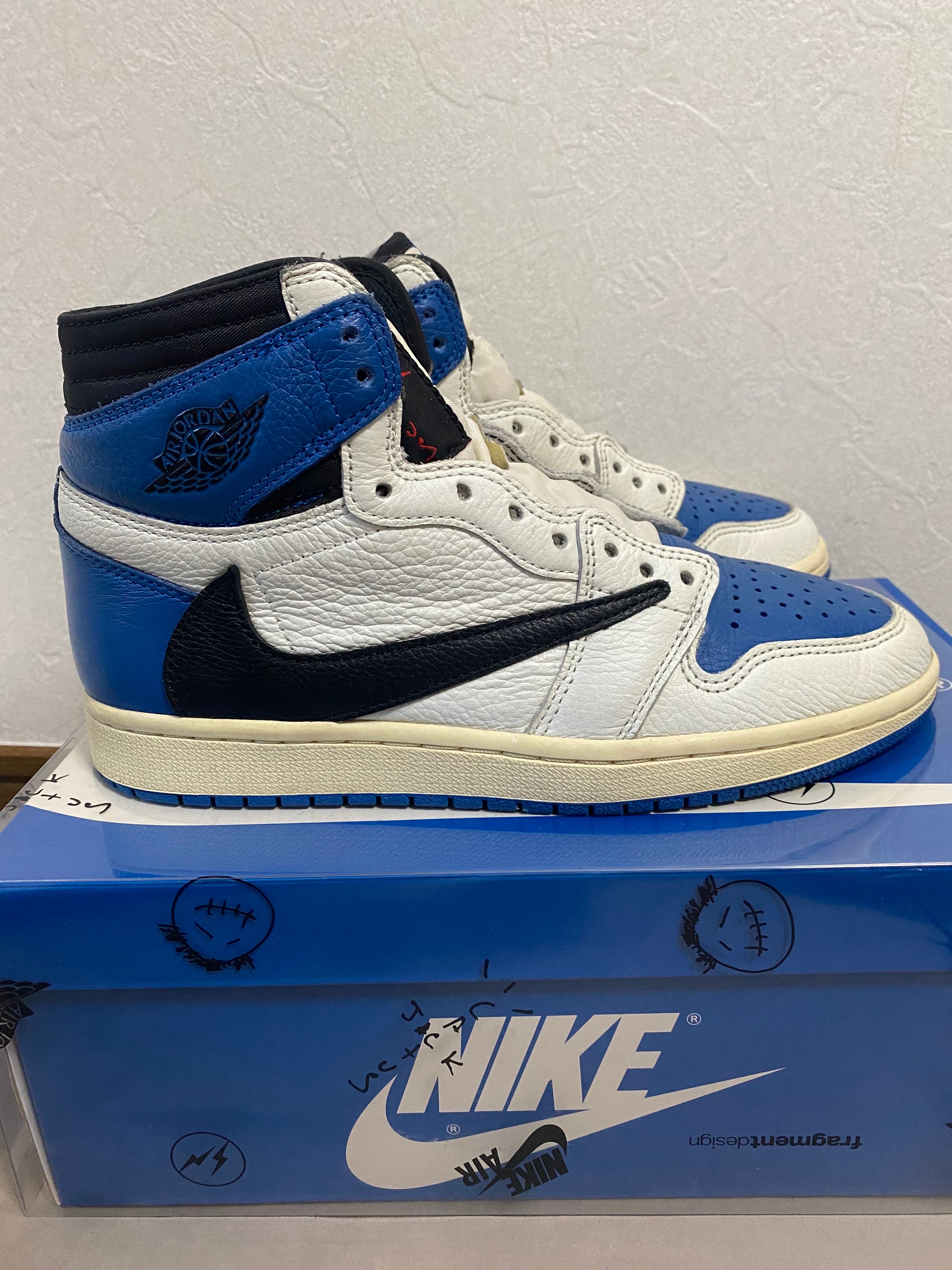 Travis Scott × fragment design × Nike Air Jordan 1 Retro High OG SP "Military Blue"