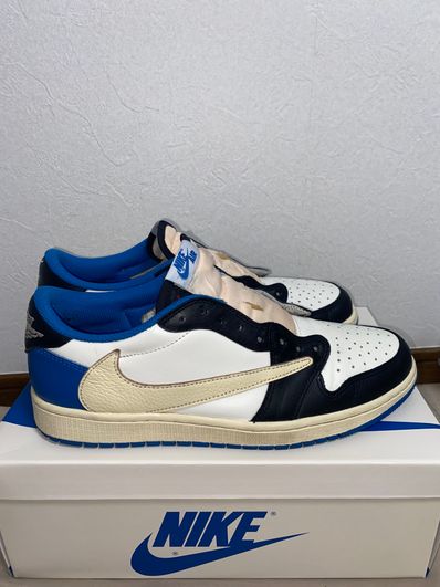 Travis Scott × fragment design × Nike Air Jordan 1 Low OG SP "Military Blue"