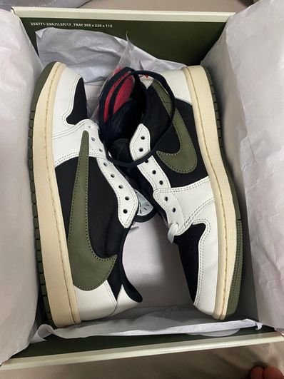 Travis Scott × Nike Women's Air Jordan 1 Low OG "Medium Olive"