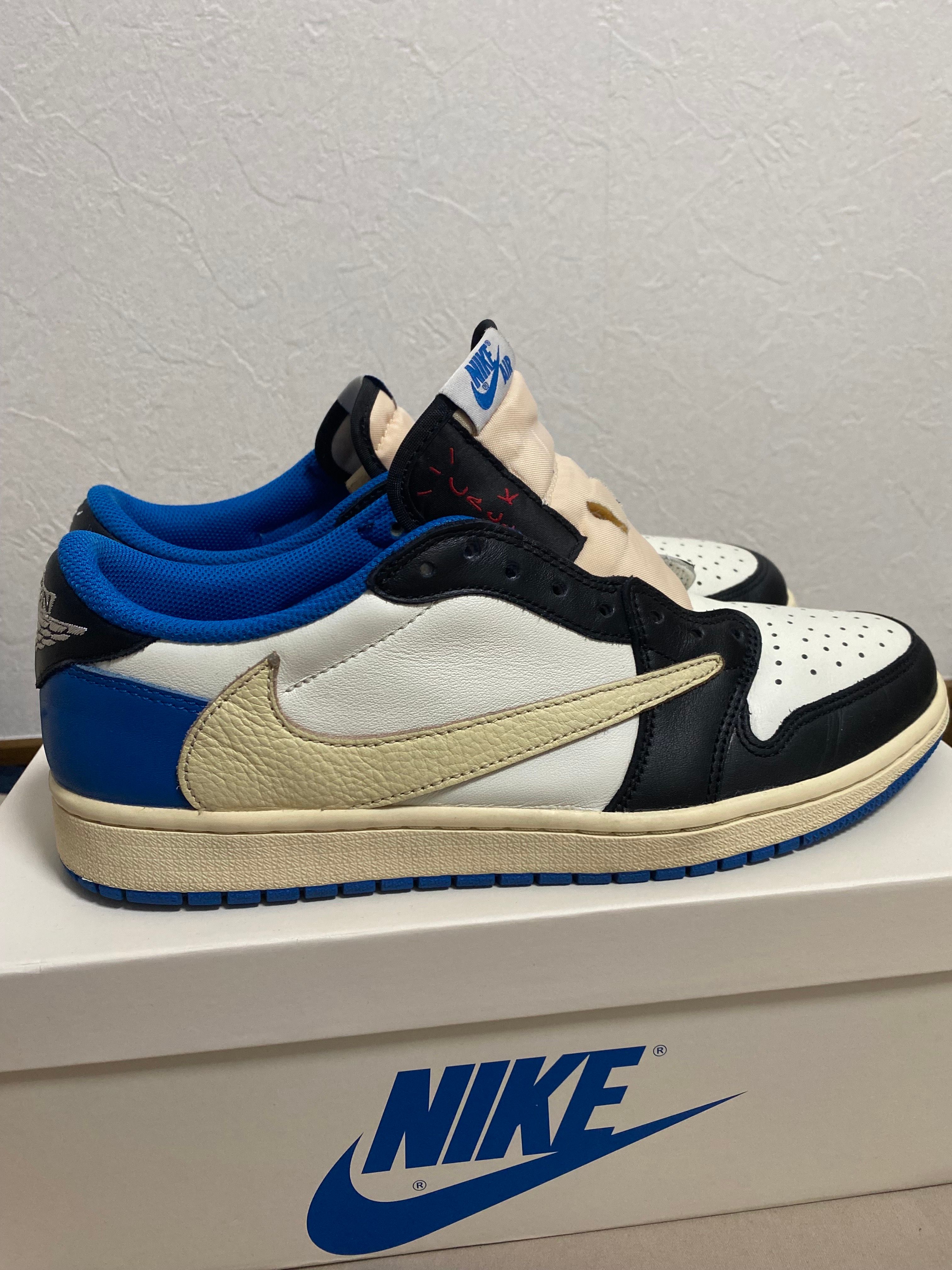 Travis Scott × fragment design × Nike Air Jordan 1 Low OG SP "Military Blue"