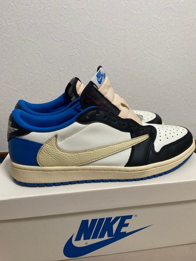Travis Scott × fragment design × Nike Air Jordan 1 Low OG SP "Military Blue"