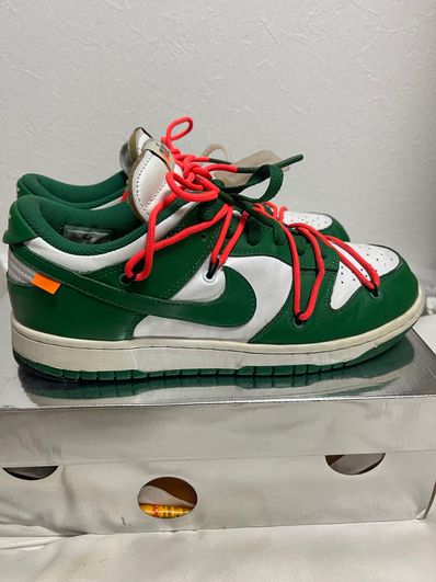 Off-White × Nike Dunk Low "White/Pine Green"