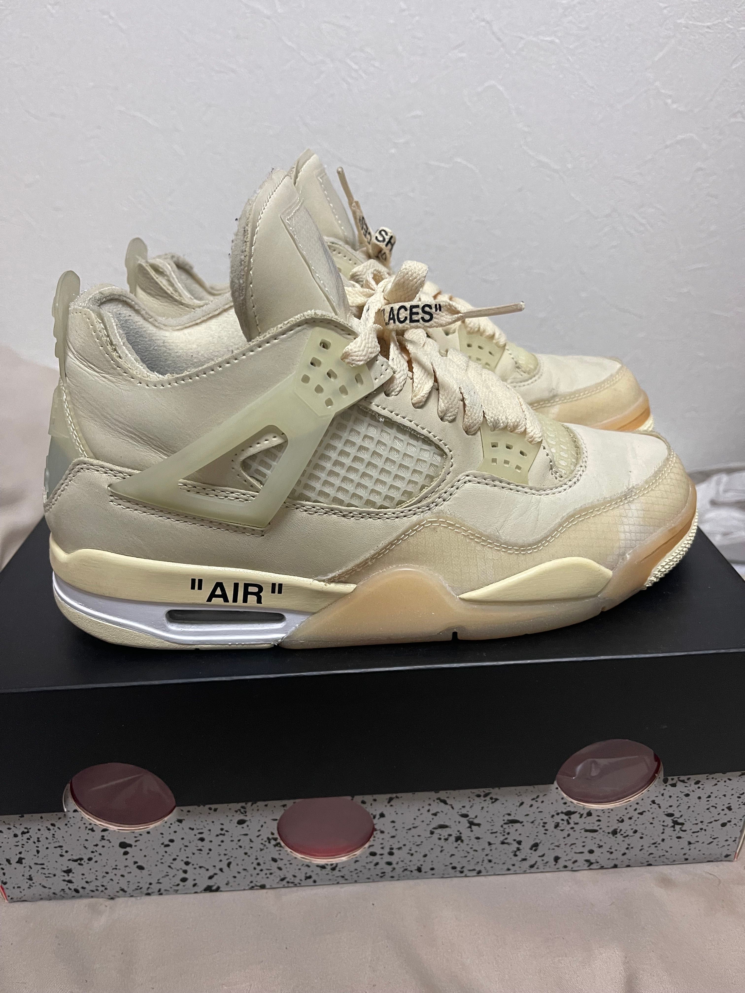 Off-White × Nike Women's Air Jordan 4 SP "Sail"
