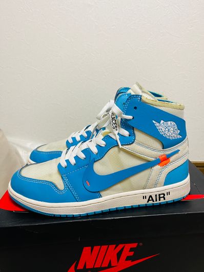 Off-White × Nike Air Jordan 1 High UNC "White/Dark Powder Blue"