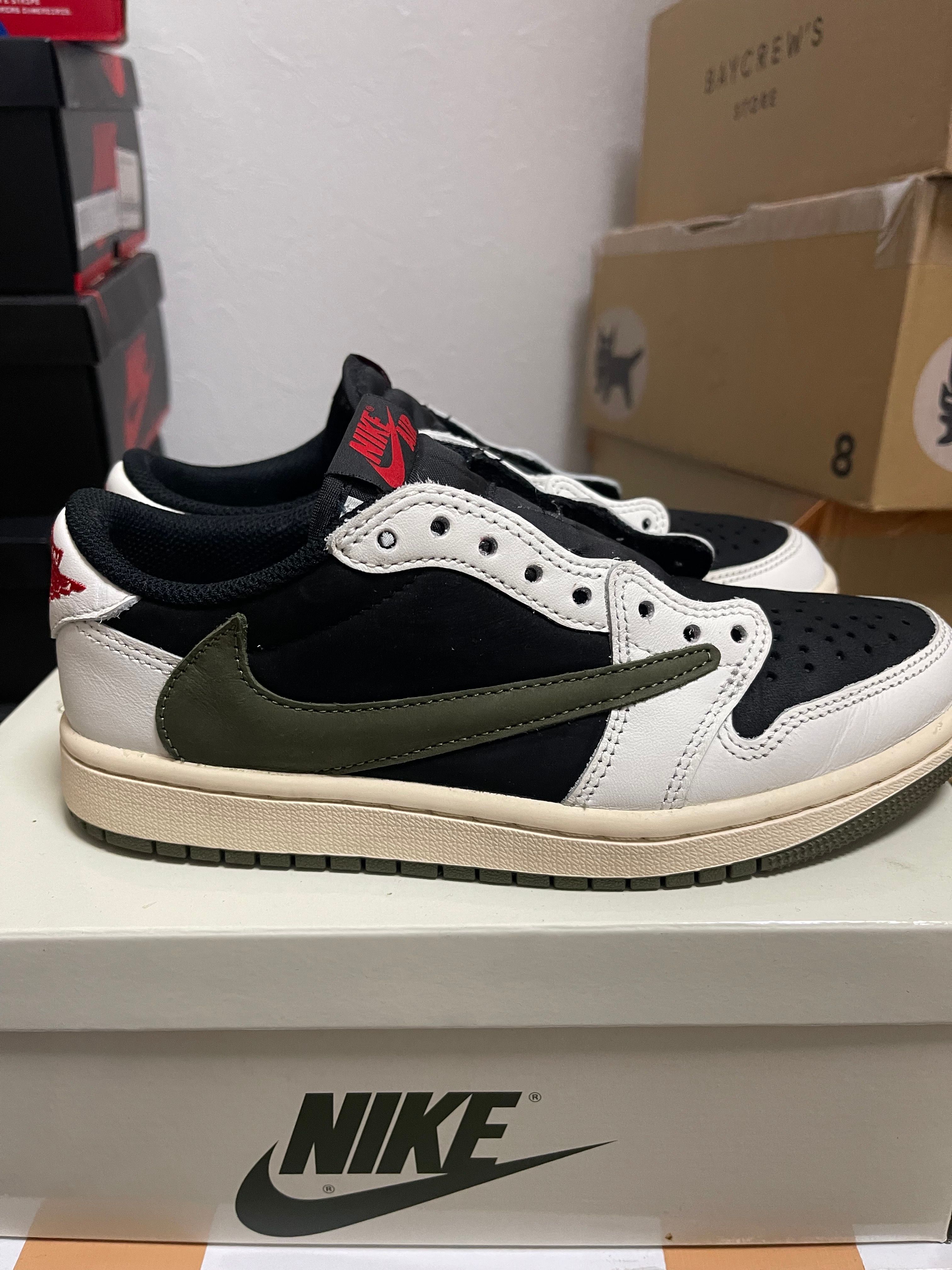 Travis Scott × Nike Women's Air Jordan 1 Low OG "Medium Olive"