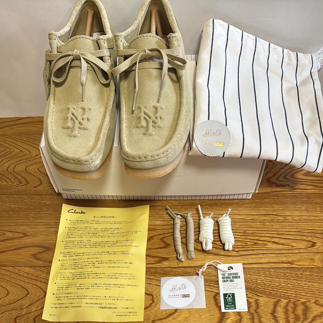 KITH × New York Mets × Clarks Wallabee Lo Mets "Maple"