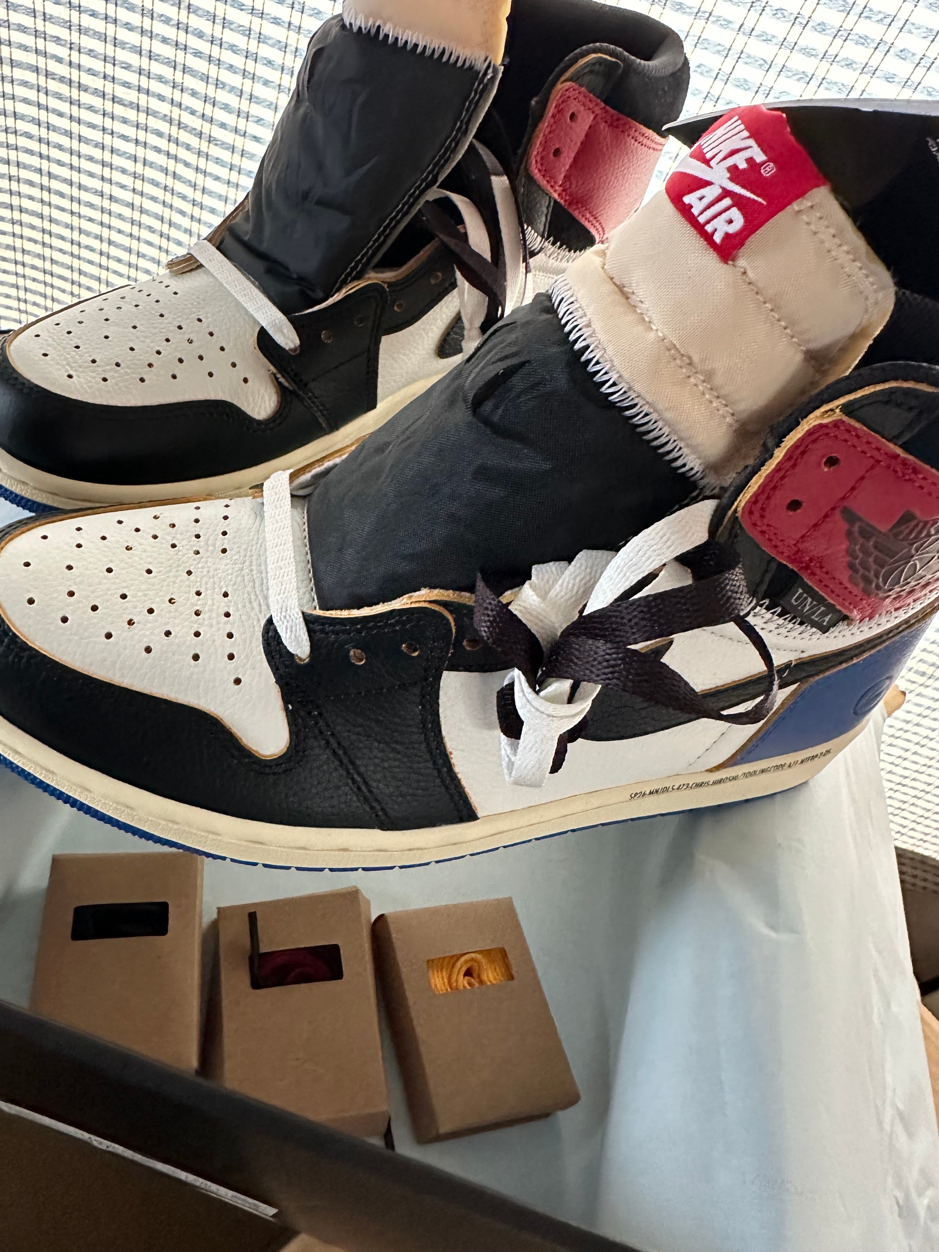 fragment design × UNION × Nike Air Jordan 1 High OG "Black/Varsity Red"