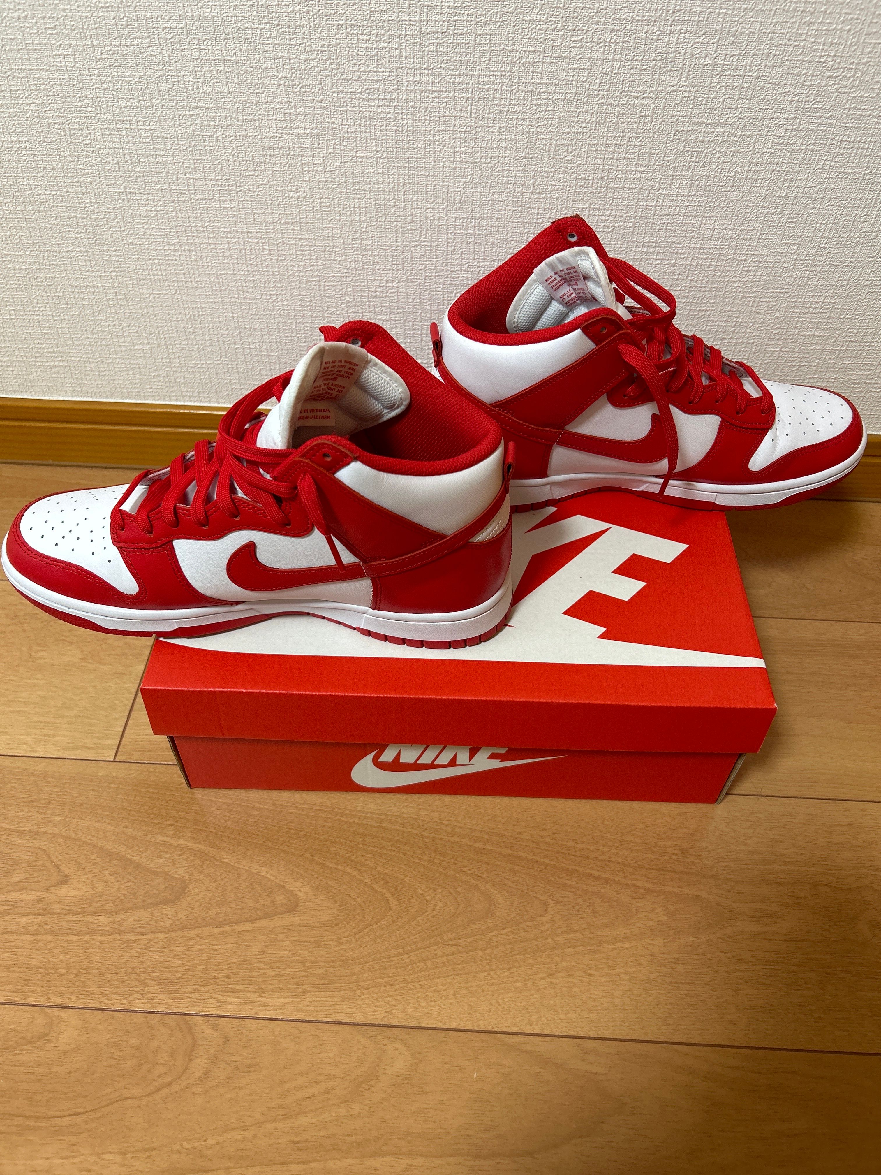 Nike Dunk High "Championship White and Red"