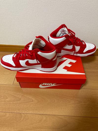 Nike Dunk High "Championship White and Red"