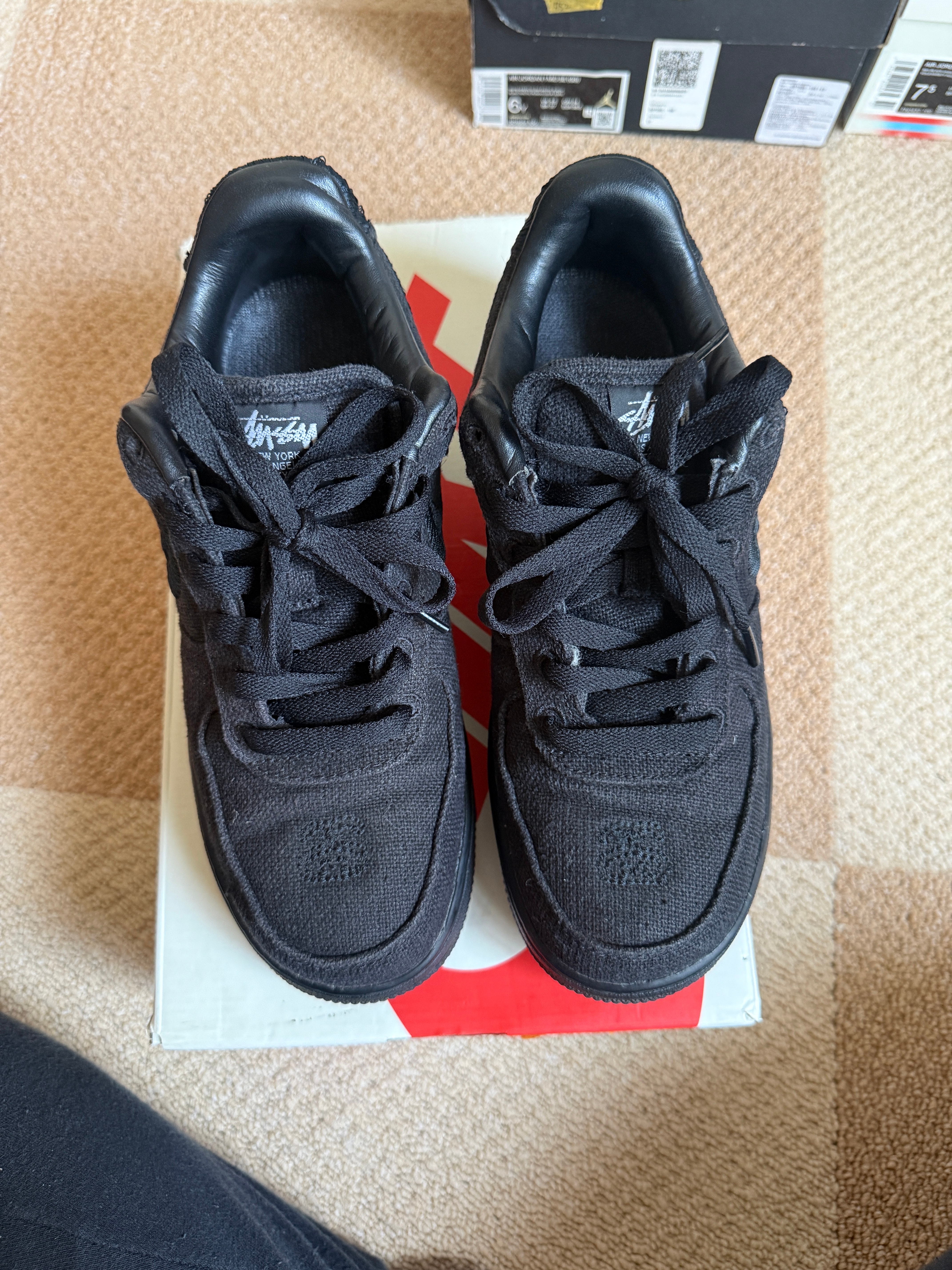 Stussy × Nike Air Force 1 Low "Triple Black"