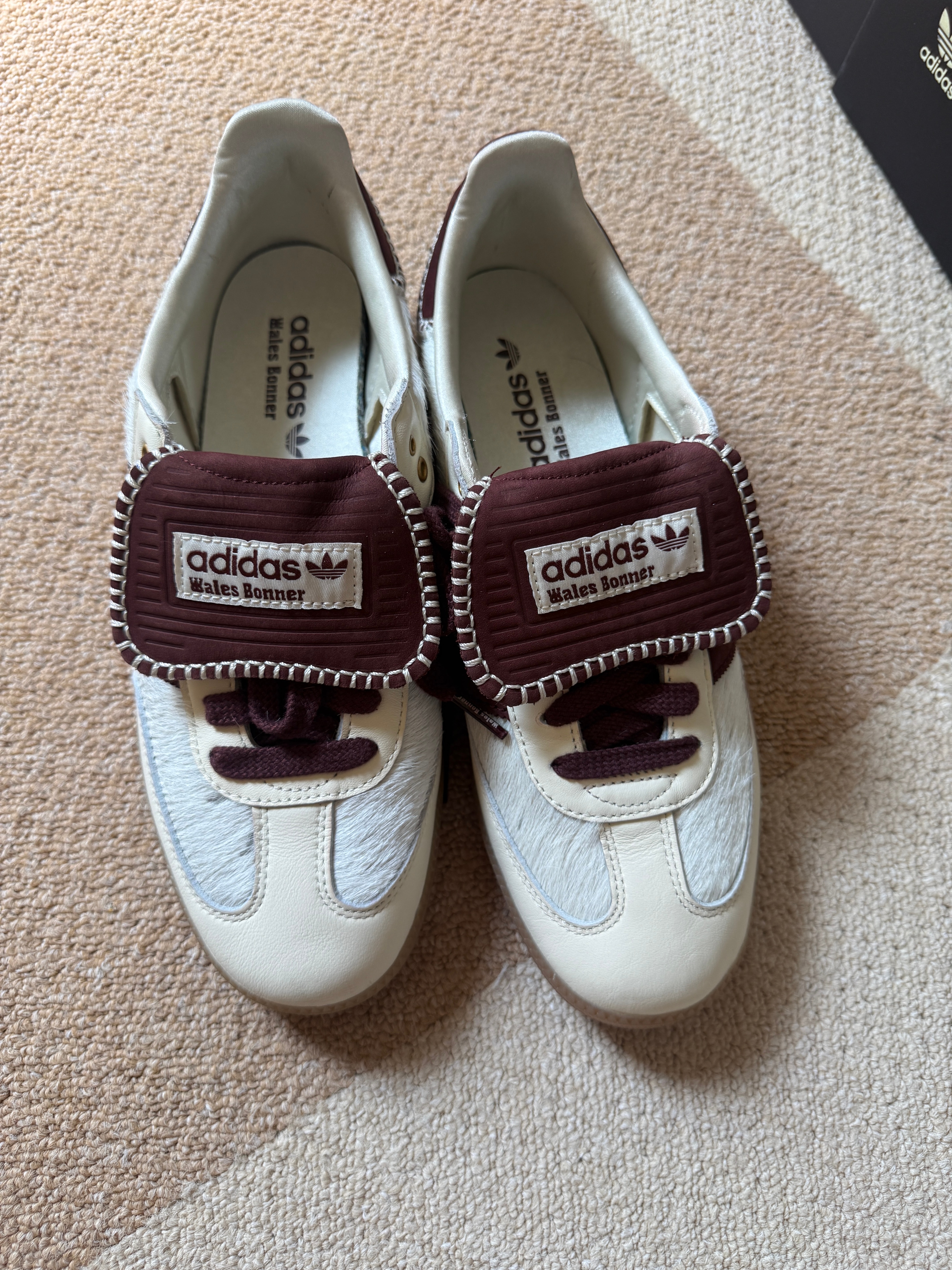 Wales Bonner × adidas Samba Pony Tonal Low "Cream White/Mystery Brown"