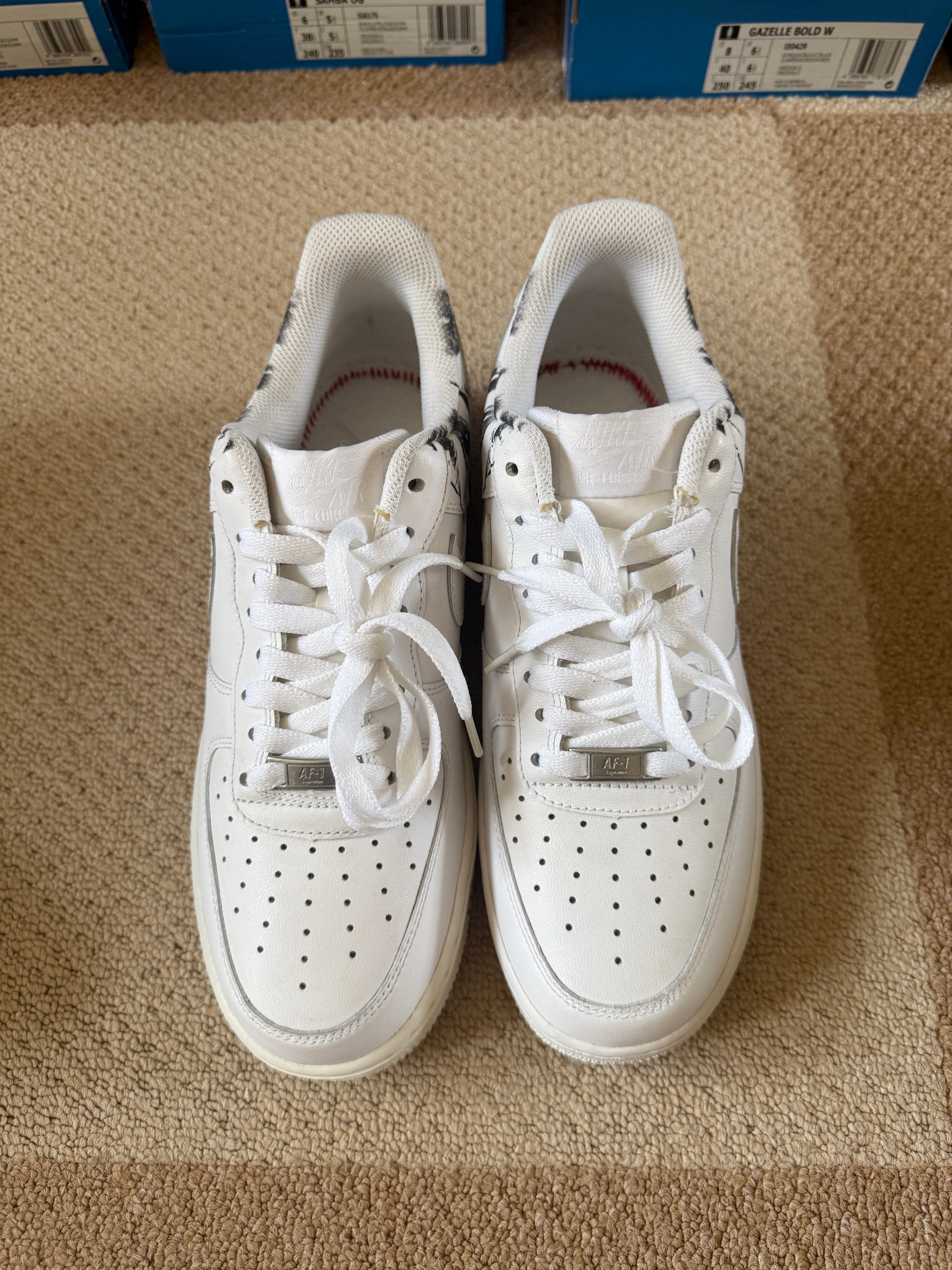 Supreme × COMME des GARCONS SHIRT × Nike Air Force 1 Low "White"