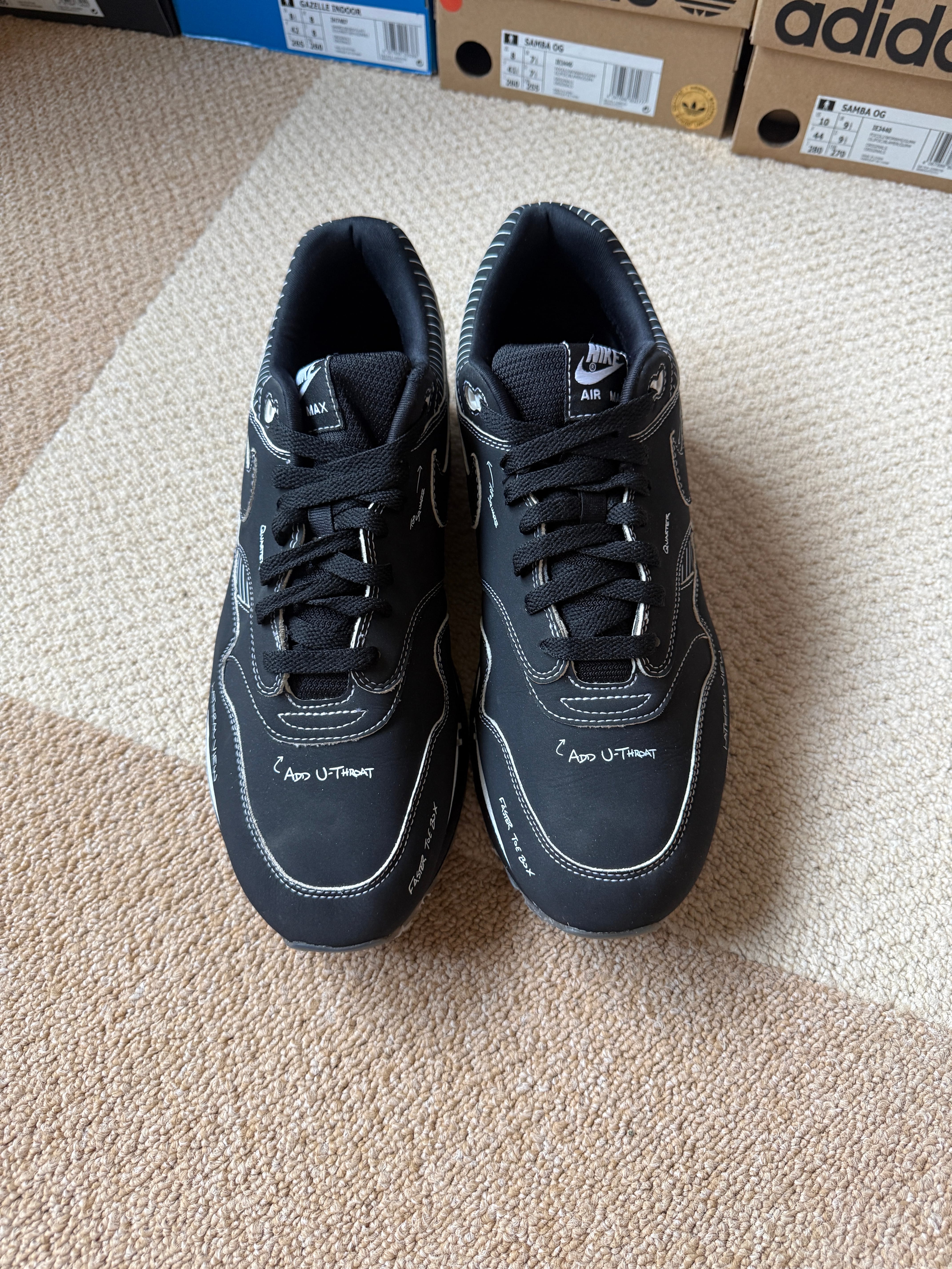 NIKE AIR MAX 1 TINKER SCHEMATIC BLACK