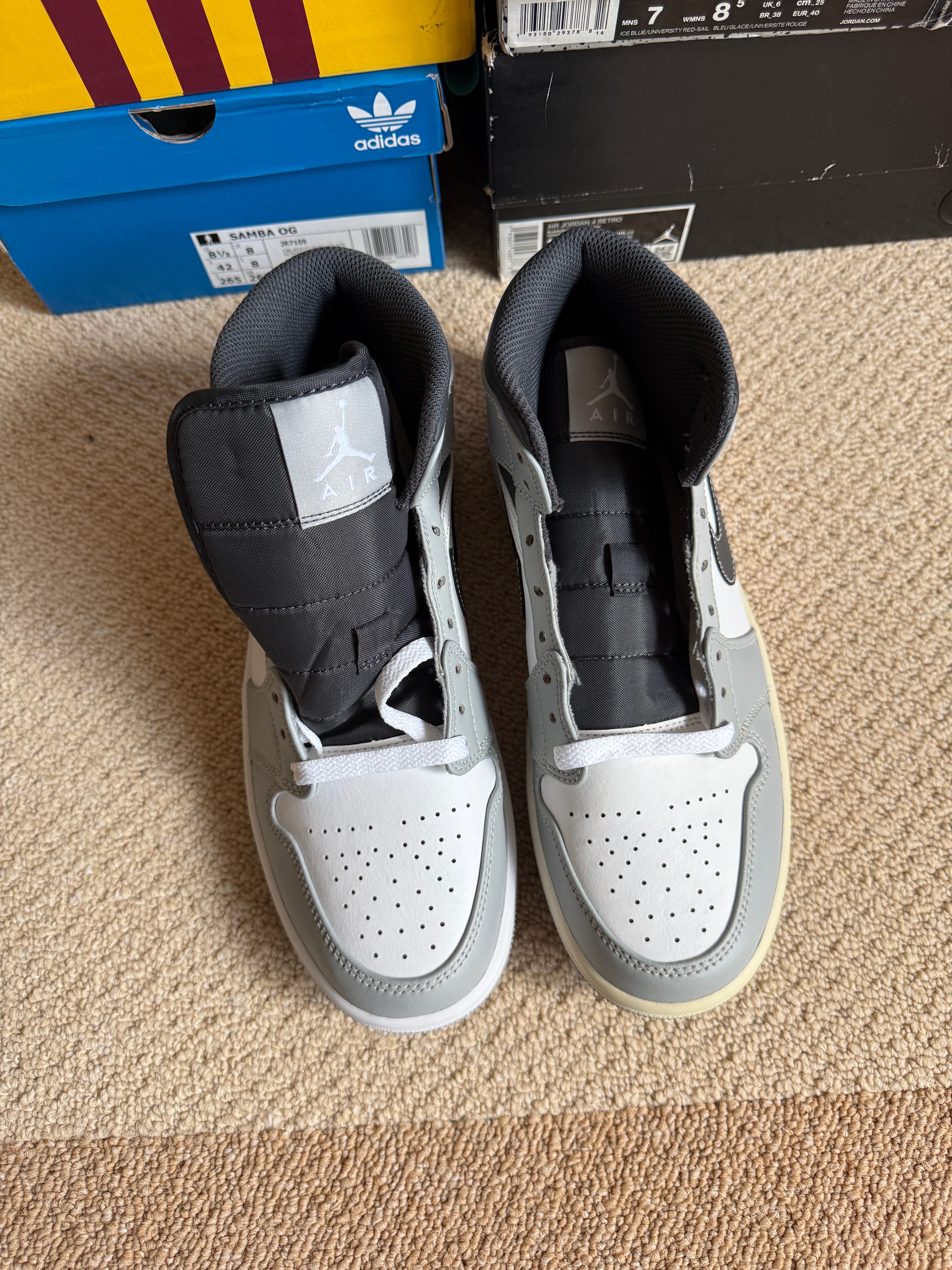 Nike Air Jordan 1 Mid "Grey White/Anthracite"