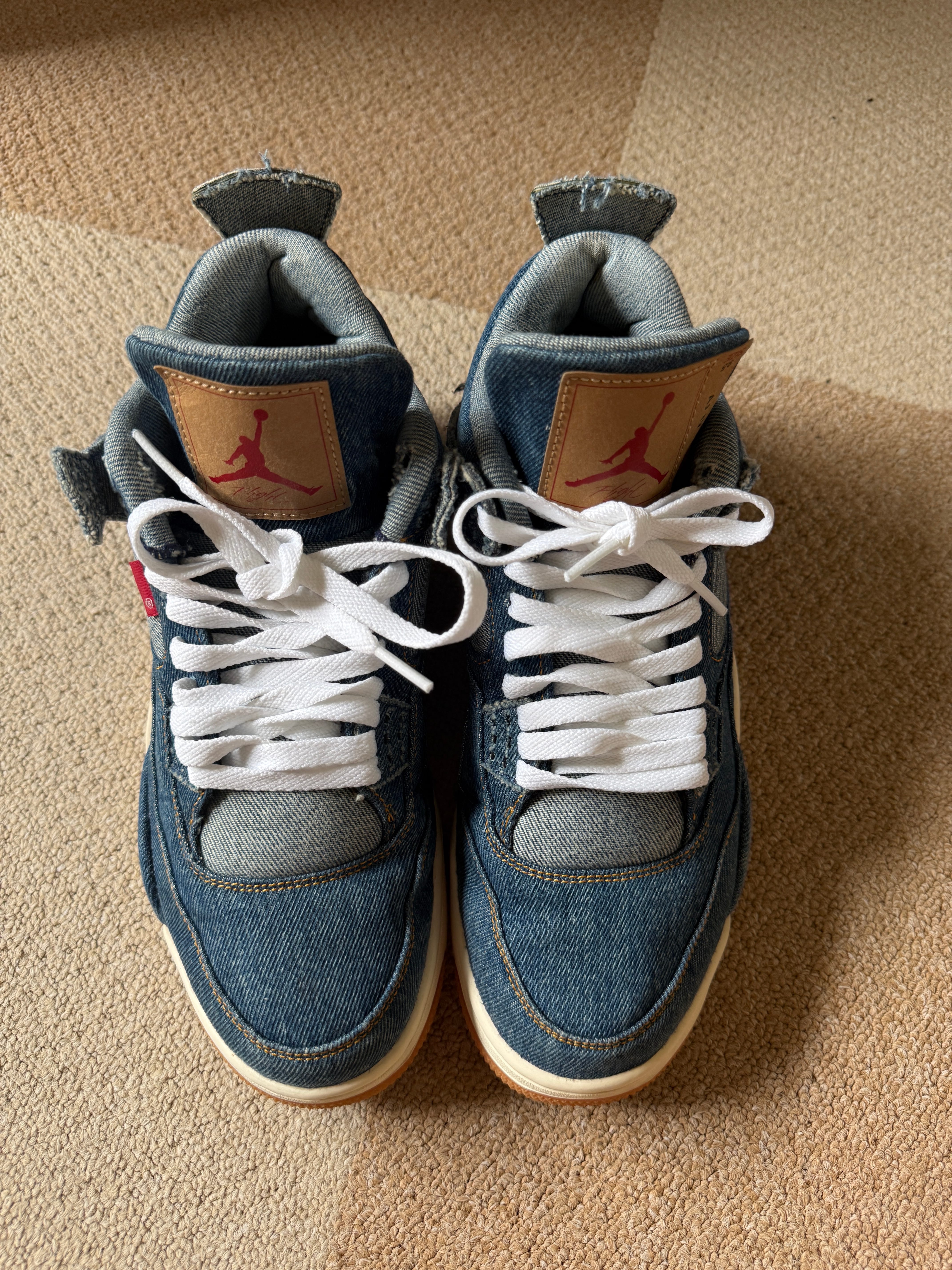 LEVI'S × Nike Air Jordan 4 "Denim" (Blank Tab)