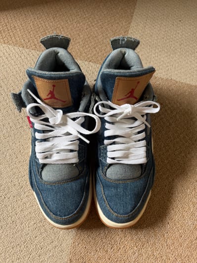 LEVI'S × Nike Air Jordan 4 "Denim" (Blank Tab)
